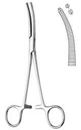 [ESURFHRO16C] FORCEPS, HAEMOST. R-OCHSNER, 16 cm, curved 1x2teeth 16-13-16