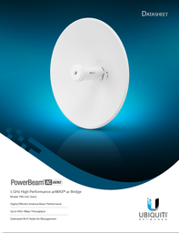 [ADAPNETWDUP] AC BRIDGE extérieur (Ubiquiti AirMax PowerBeamAC Gen2)