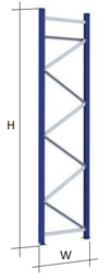 [PPACWARESEF62] ECHELLE RAYONNAGE (Esnova) 600x2000mm, époxy, bleu