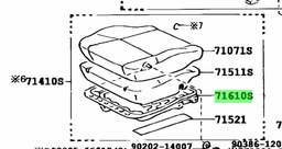 [YTOY71610-60101] CUSHION FRAME SUB-ASSY FRONT RIGHT SEAT HZJ7# RHD