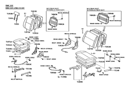 [YTOY71014-60171] BACK FRAME SUB-ASSY FRONT LEFT SEAT HZJ7# RHD