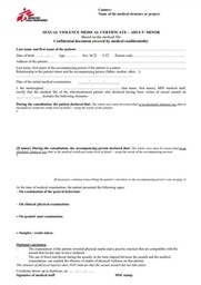 [SMSTMCSV2E-] SEXUAL VIOLENCE MEDICAL CERTIFICATE, adult/minor, en, A4 r/v