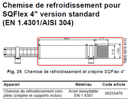 [CWATPUMASGFCS] (Grundfos SQF7-4) COOLING SLEEVE complete