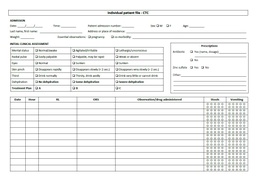 [SMSTCARC01E] FICHE DE SURVEILLANCE DU PATIENT CTC, anglais,A4 recto/verso