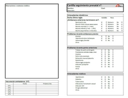 [SMSTCARO011S] ANTENATAL CARE CARD, Spanish, A4 recto/verso 2021