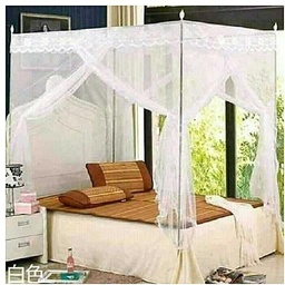 [AFURBEDSSM6] BED STAND mosquito net, metallic, 6x6 feet
