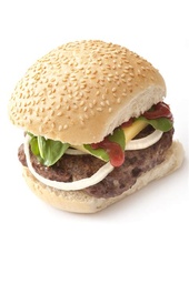 [AFOOMEATBC-] HAMBURGER, complet avec pain, salade et sauce