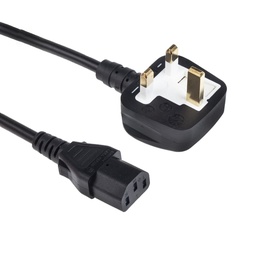 [PELEPOCO1EJGB] POWER CORD, 1.8m 13A,250V,type G/UK, JT-ST3 plug, black