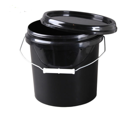 [CWATBUCK1P0BL] BUCKET + LID, plastic, 10l, black