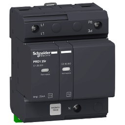 [PELEPROT01S2] SURGE ARRESTER type 1+2, 1P+N 350V, modular, remote transfer