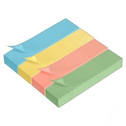 [ASTANOTEA1BC] BLOC DE PAPIER autocollant (Post-it) 19x76mm 4x, multicolore