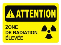 [PSAFSTICR85F] STICKER ionizing radiation, 18x25cm, pictogram French