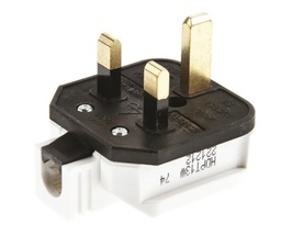 [PELEPLUGK23PW] PLUG male, plastic, white, type G/UK 2P+E 13A + fuse