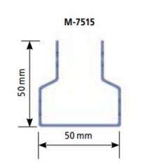 [PPACWARESMFU2] (Mecalux M7) MONTANT, type M7515, 50x50x2000mm, époxy, bleu