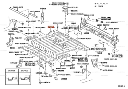 [YTOY58336-90K00] REINFORCEMENT rear floor panel