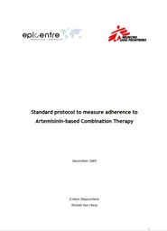 [L006MALM06E-E] Protocol to measure adherence to Artemisinin-based therapy