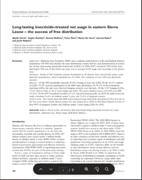 [L006MALM07E-P] Long-lasting insecticide–treated net usage in Sierra Leone