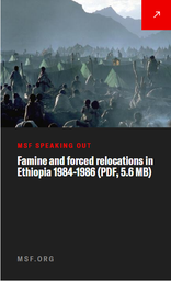 [L061MSFM04E-P] Famine and forced relocations in Ethiopia. 1984-1986