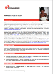 [L010NEOM05E-E] MSF Neonatal Care Policy