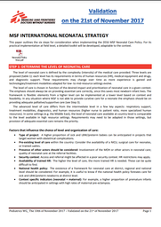 [L010NEOM08E-E] MSF International Neonatal Strategy