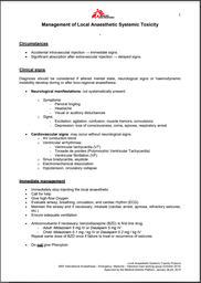 [L008ANAM05E-P] Local Anaesthesia Systemic Toxicity (Intralipid)