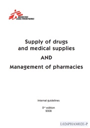 [L026PHAM02E-E] Supply of drugs & medical equipment & managemt of pharmacies