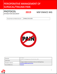 [L008ANAM08E-E] Perioperative Management of Surgical/Trauma pain protocol