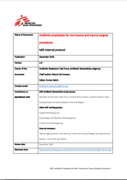 [L008SURM09E-E] Antibiotic prophylaxis for non-trauma & trauma surgical proc