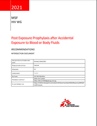 [L028STHM27E-E] Recommendations on Post Exposure Prophylaxis after AEB