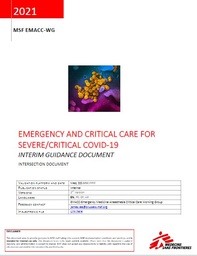 [L002COVM01E-P] Emergency and critical care for severe/critical Covid-19