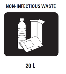 [PIDESTICLW2E] (MiniLab) STICKER non-infectious waste, 100x100mm, EN
