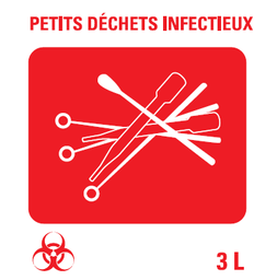 [PIDESTICLW3F] (MiniLab) STICKER small infectious waste, 100x100mm, FR