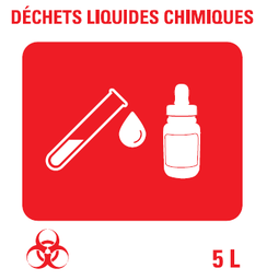 [PIDESTICLW4F] (MiniLab) STICKER chemical liquid waste, 100x100mm, FR