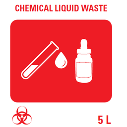 [PIDESTICLW4E] (MiniLab) STICKER chemical liquid waste, 100x100mm, EN