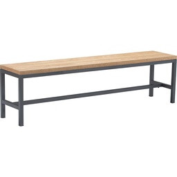 [AFURBENCW143] BENCH, wood, with metal frame, 152x46x36cm