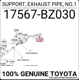 [YTOY17567-BZ031] (Avanza F651) SUPPORT exhaust pipe