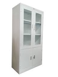 [AFURCUPBM204U] CUPBOARD, metal, ± 200x100x40mm, upper clear doors