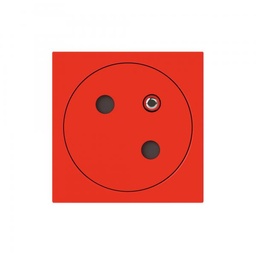 [PELETERMM1FSR] SOCKET (Mosaic) 2P+E/16A, type E/FR, w/o keying system, red