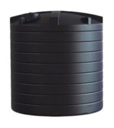 [CWATTANKR20] WATER TANK, PE, 20m³, black, round, rigid