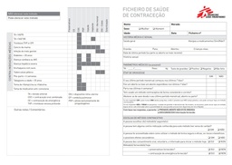 [SMSTCAROF03P] CONTRACEPTIVE CARE HEALTH FILE, Portuguese, A4 recto/verso