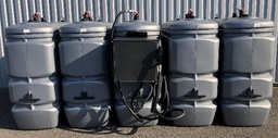 [TVEATANKD52] GASOIL TANK SET, 5x2000l, HDPE + pumping station 12V