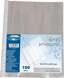 [ASTAFOLD141] FOLDER punched, transparent PVC, A4, open at top, 100 pcs