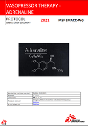 [L008ANAM12E-P] Vasopressor Therapy - Adrenaline Protocol