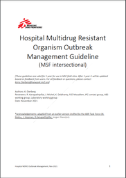 [L030HYGM07E-P] Hospital Multidrug Resistant Organism Outbreak Mngt Guidel.