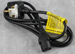 [PELEPOCO02TGB] POWER CORD, 2m, 10A,230V, type G/UK, C13 plug, black