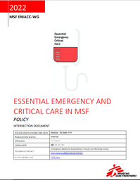 [L017EMEM02E-P] Policy Essential Emergency and Critical Care in MSF