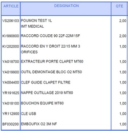 [EIMTVICE401] (resp SI Monnal T60) OUTILS pour entretien préventif