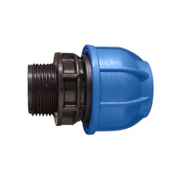 [CWATCECOA51HM] ADAPTER COUPLING compr/thread, PE, Ø 50mm-1,5", FxM