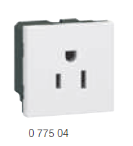 [PELETERMM1ASW] SOCKET (Mosaic) 2P+E/16A, type US, w/ screw, white