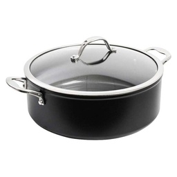 [PCOOPANS05A] STEWING PAN, aluminium, 5l + handles + lid